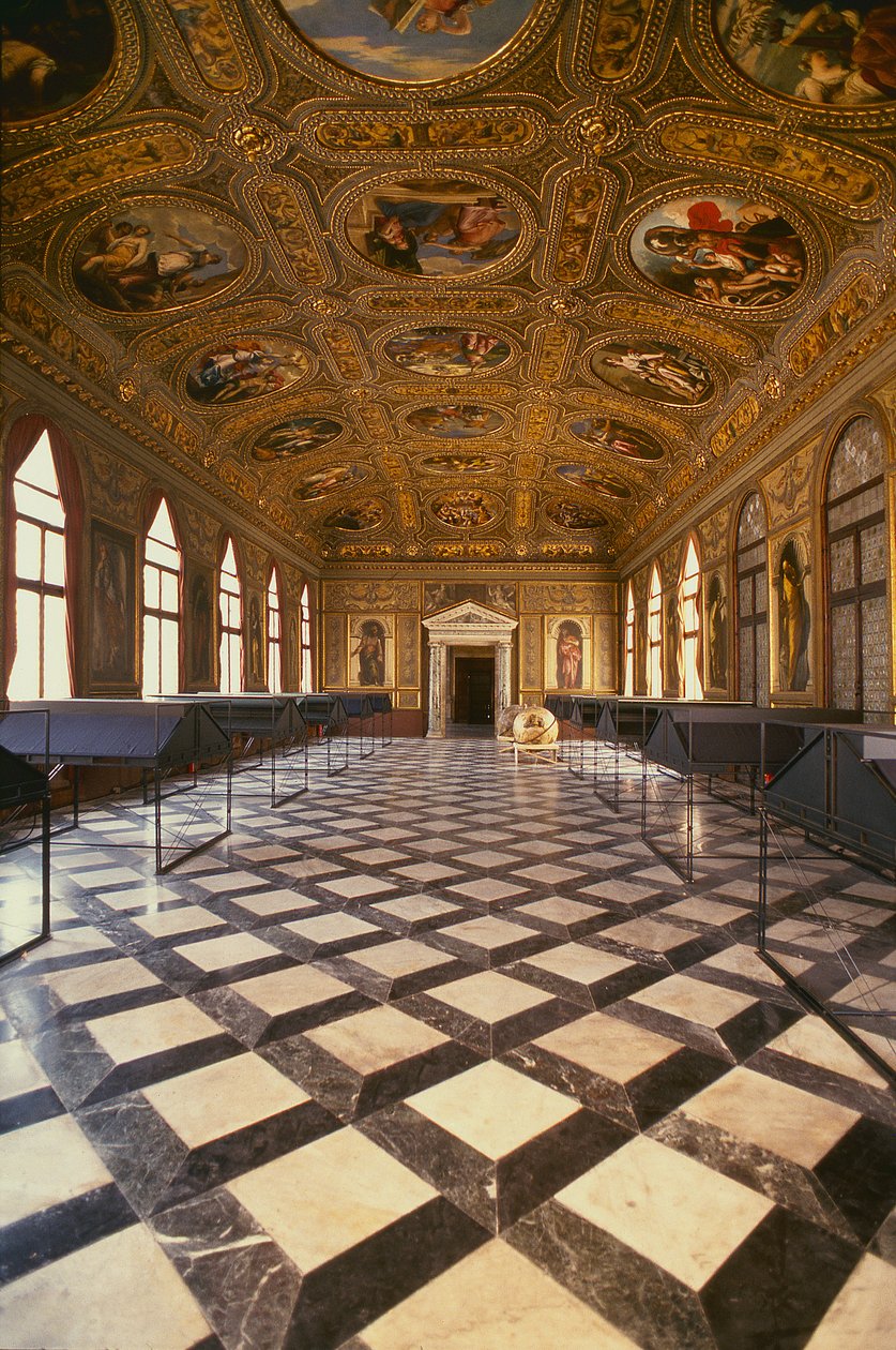 La Sala Dorata, costruita 1537-88 da Jacopo Sansovino