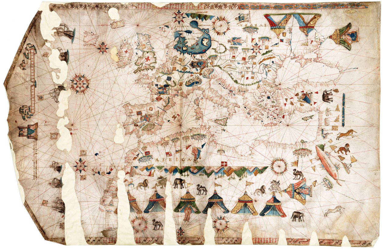 Mediterraneo, Mar Nero e Atlantico nord-orientale da Jacopo Vesconte Maggiolo