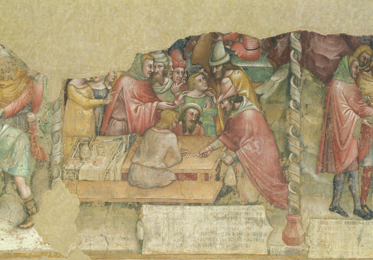 Giuseppe venduto dai suoi fratelli da Jacopo da Bologna