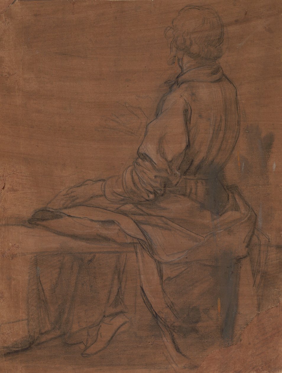 Uomo seduto visto da dietro da Jacopo da Empoli