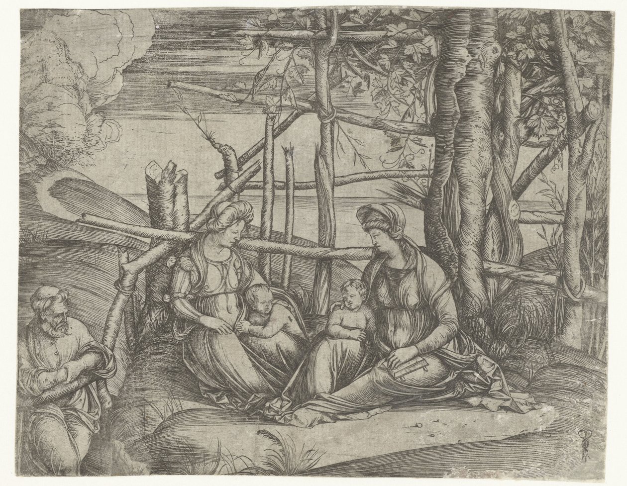 Sacra Famiglia con Elisabetta e Giovanni Battista da Jacopo de