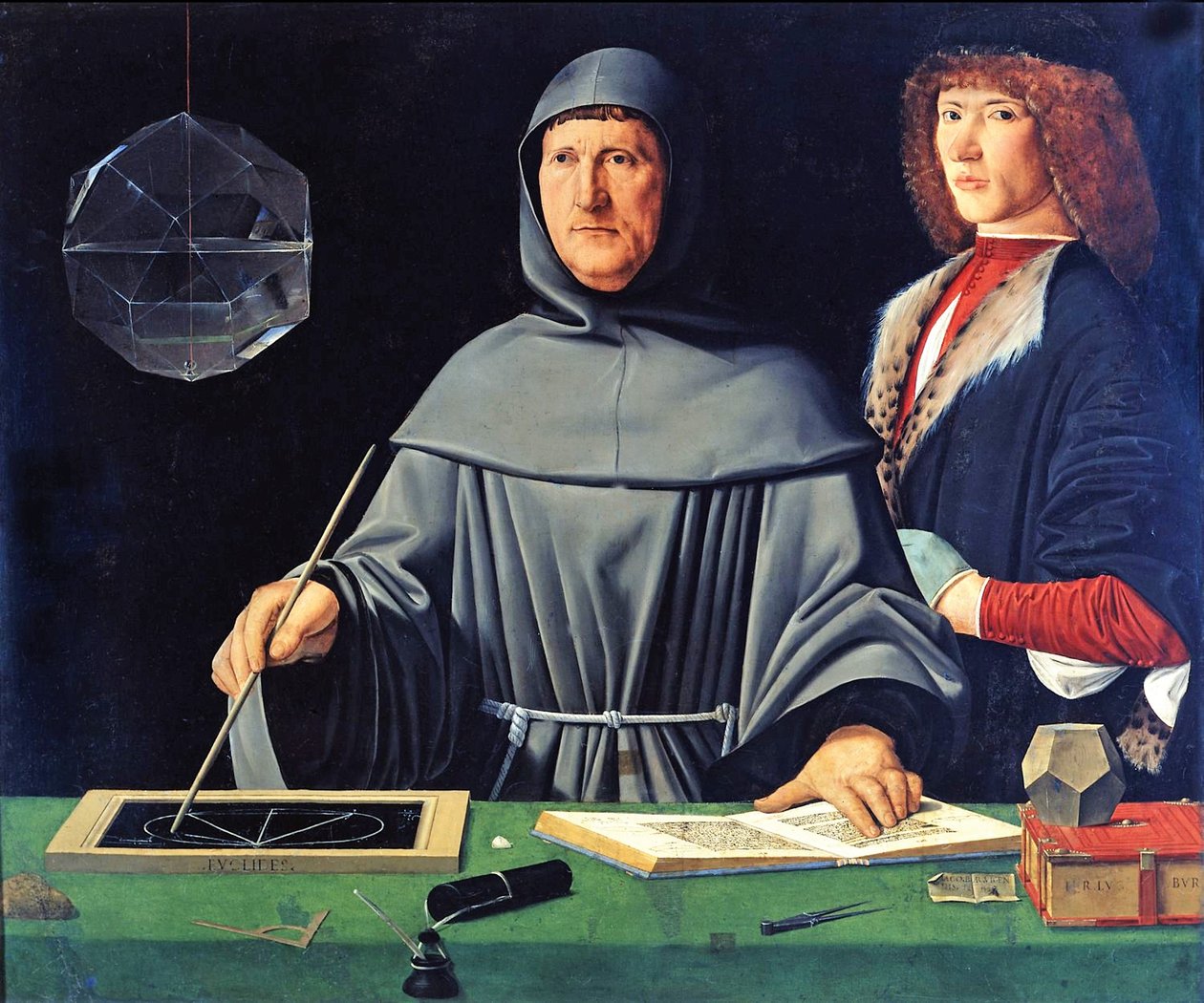 Italian: Ritratto di Luca Pacioli Portrait of Luca Pacioli da Jacopo de