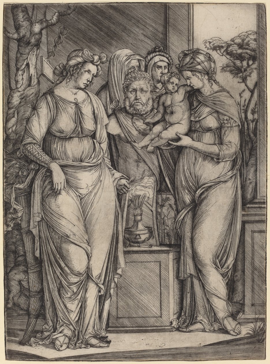 Grande Sacrificio a Priapo, c. 1499-1501 da Jacopo de Barbari