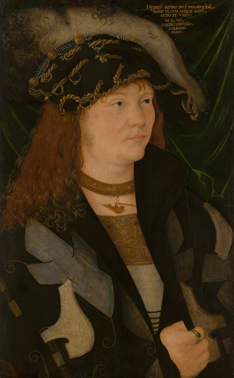 Ritratto di Enrico (1479-1552), duca di Meclemburgo, detto il Pacifico da Jacopo de Barbari