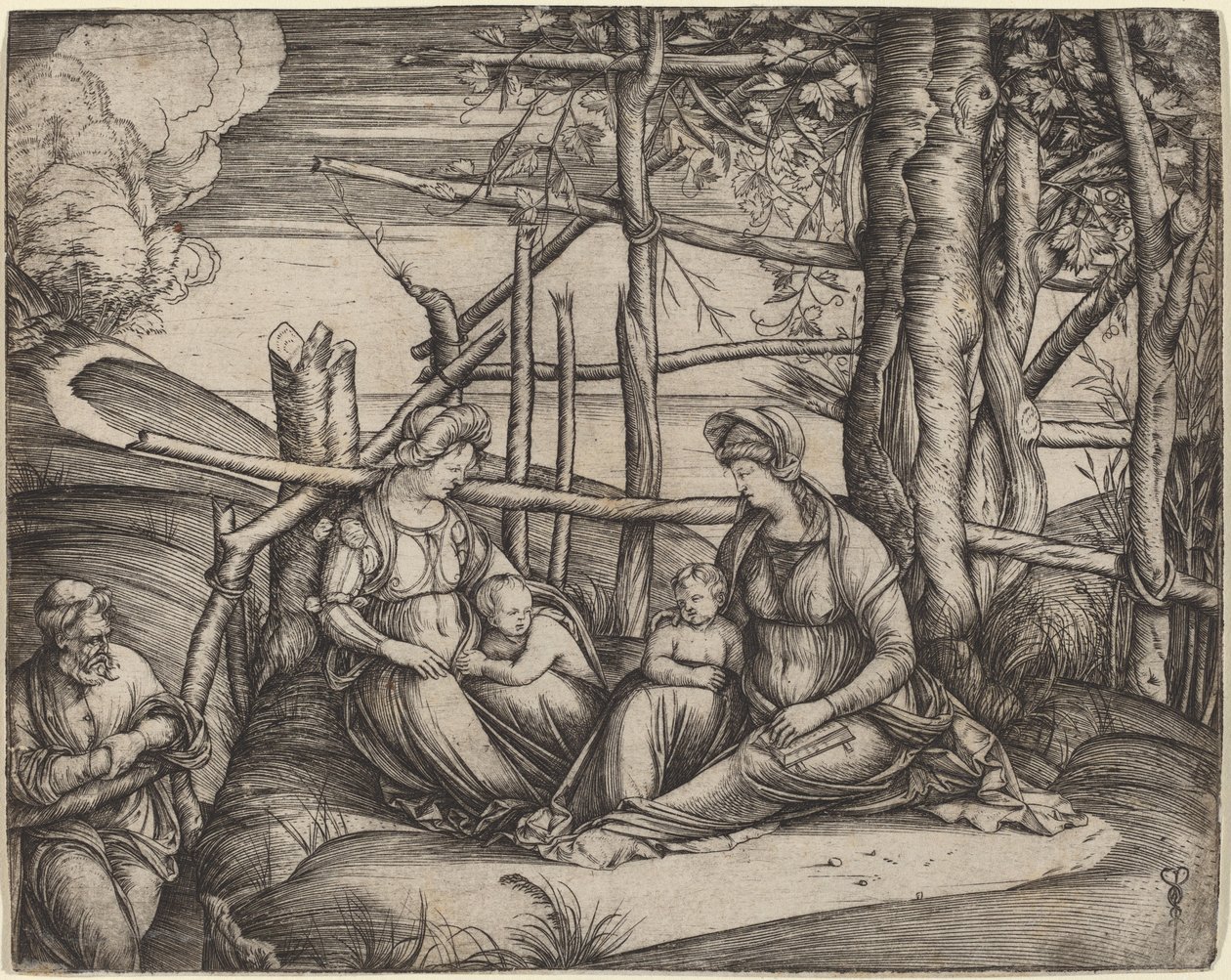 La Sacra Famiglia con Santa Elisabetta da Jacopo de