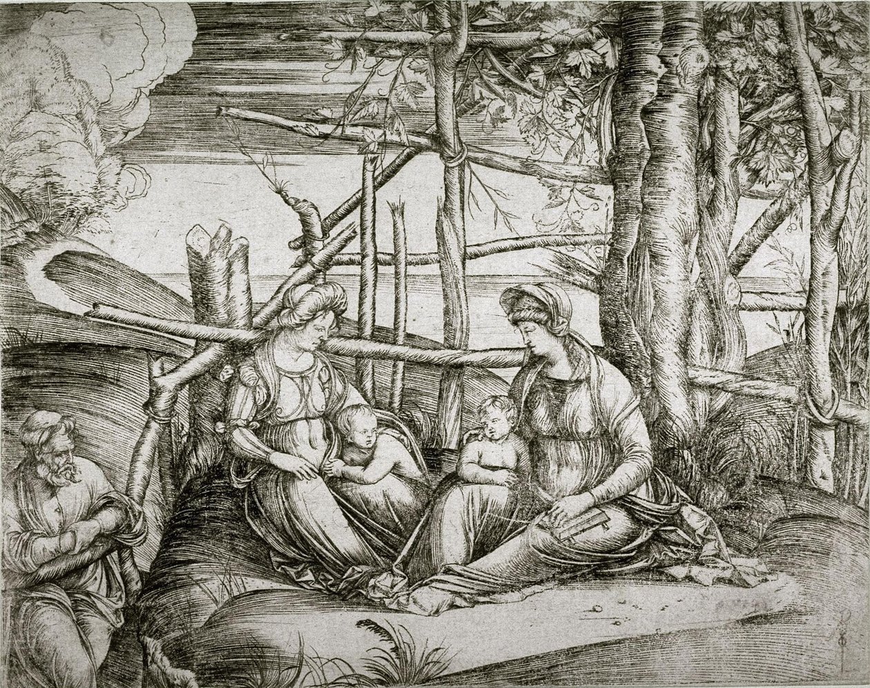 La Sacra Famiglia con Santa Elisabetta da Jacopo de