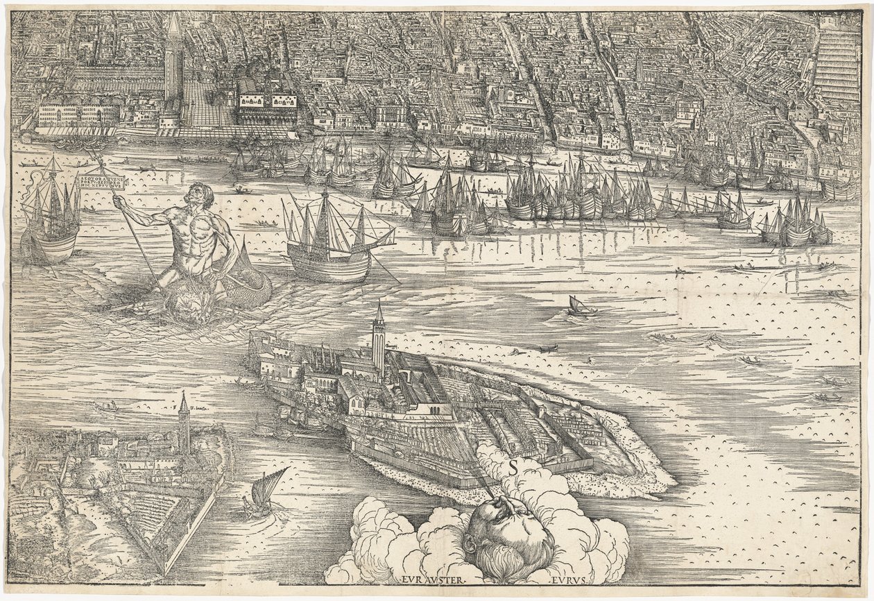 Veduta di Venezia [blocco centrale inferiore], 1500 da Jacopo de Barbari