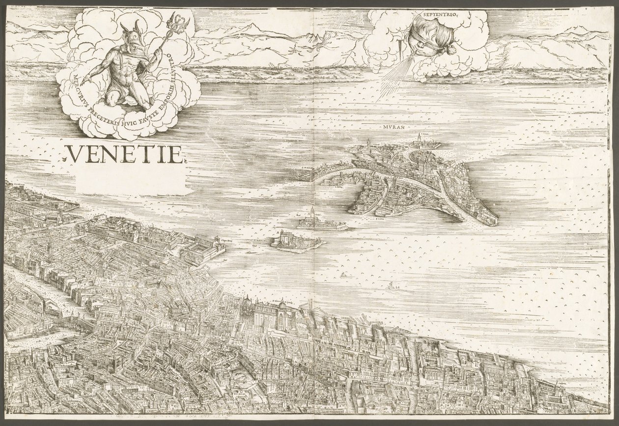 Vista di Venezia [blocco centrale superiore], 1500 da Jacopo de Barbari