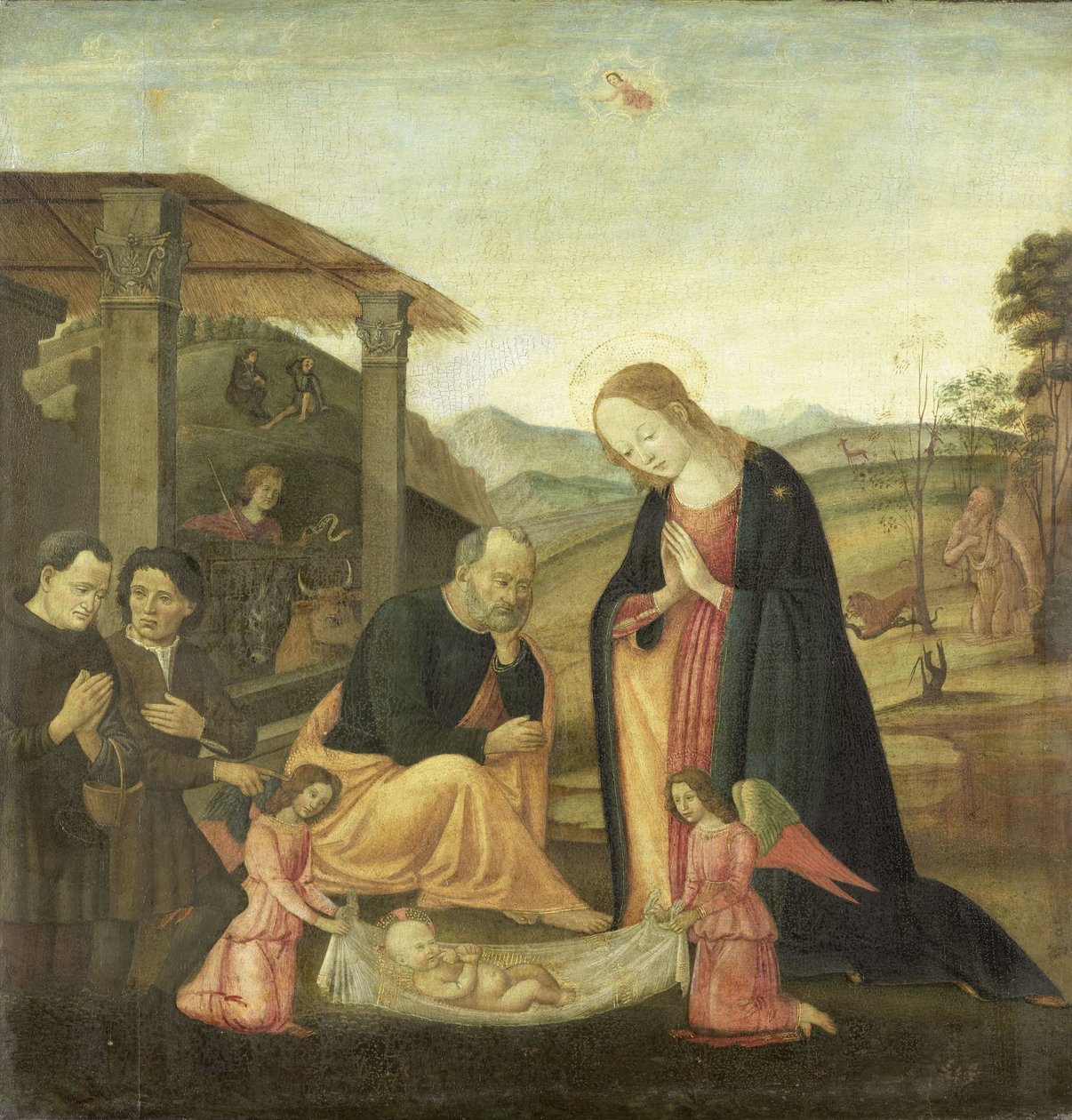 Adorazione del Bambino Gesù da Jacopo del Sellaio (circle of)