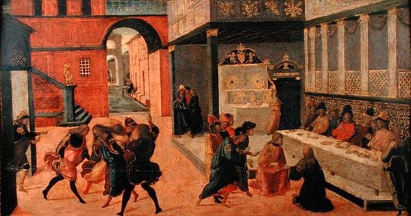 Morte della regina Vasti, dopo il 1490 da Jacopo del Sellaio