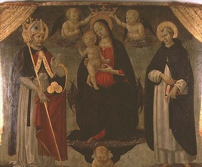 Madonna affiancata da San Nicola e San Pietro Martire da Jacopo del Sellaio