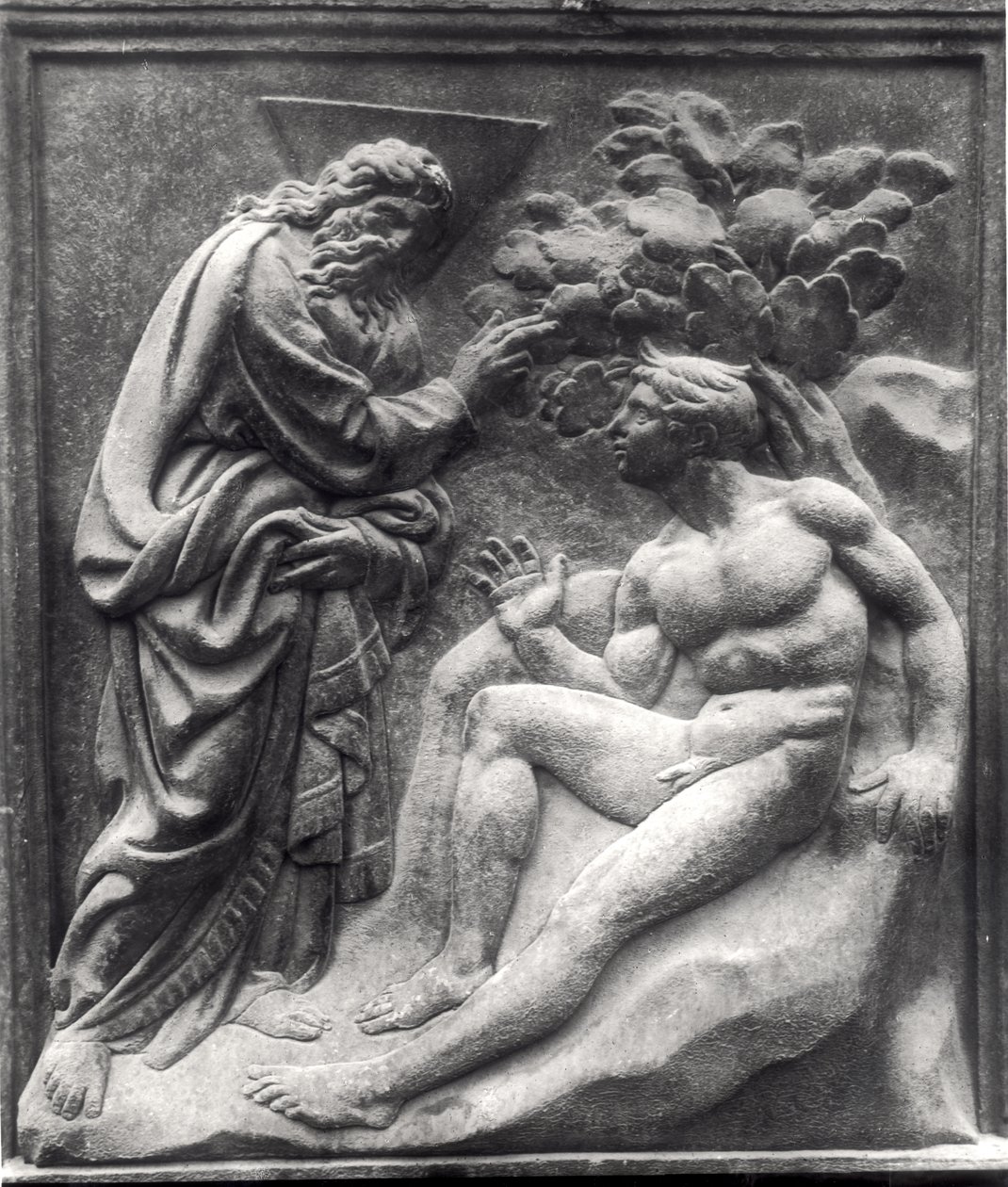 Creazione di Adamo, pannello dalla Porta Magna, c.1430 da Jacopo della Quercia