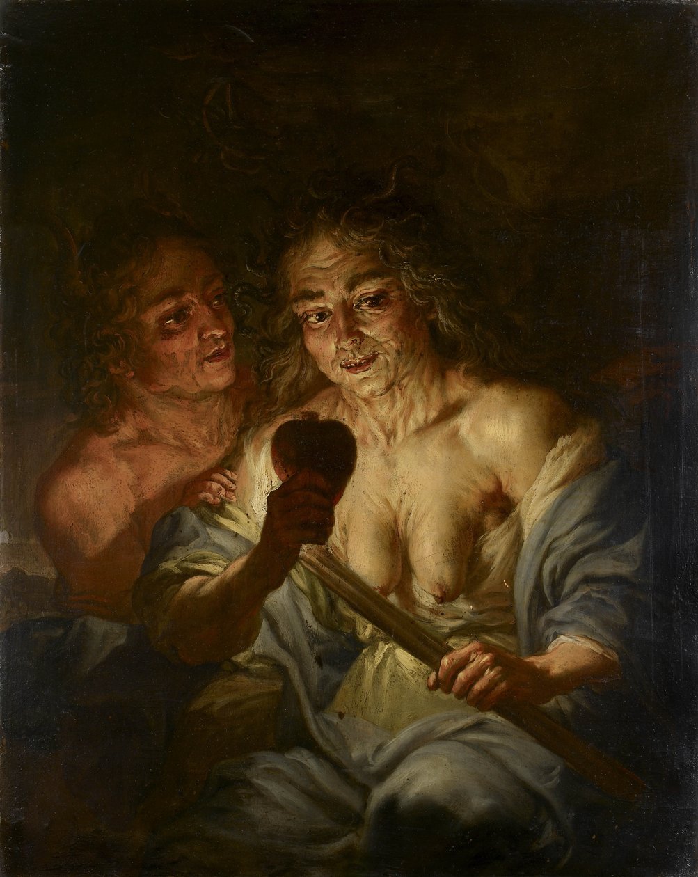 Una vecchia che tiene un cuore: Invidia, c.1642 da Jacque de l Ange