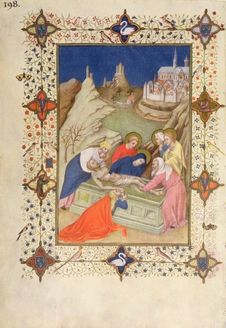 MS 66060-66061 Ore della Croce: Compieta, La sepoltura da Jacquemart de Hesdin