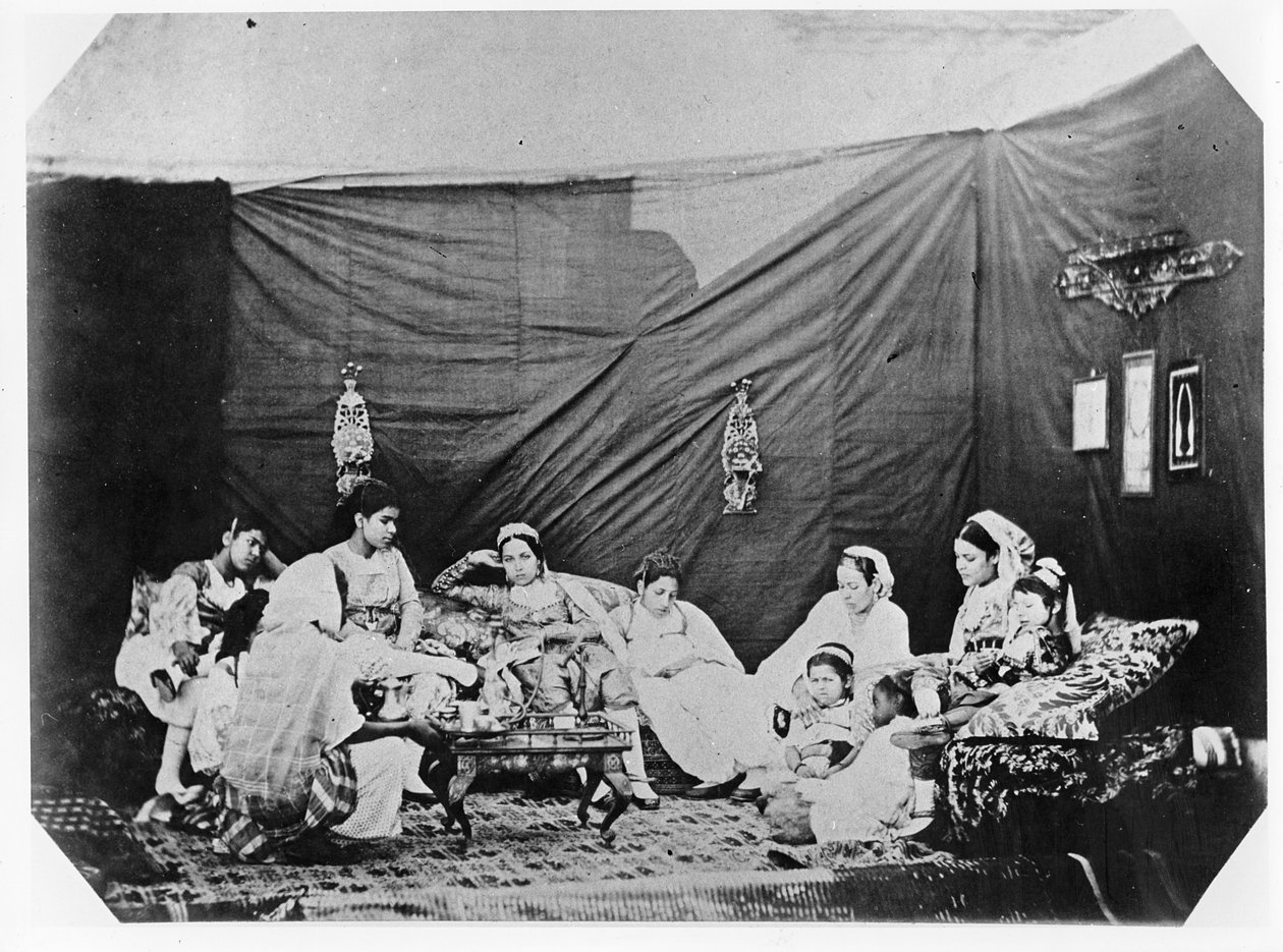Donne ad Algeri, c.1860 da Jacques Antoine Moulin