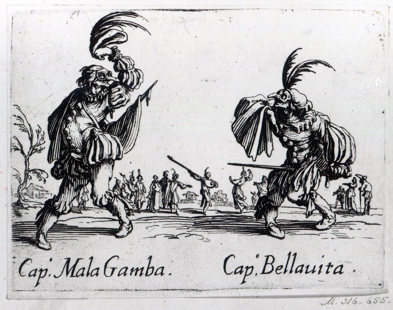 Balli di Sfessania, c.1622 da Jacques Callot