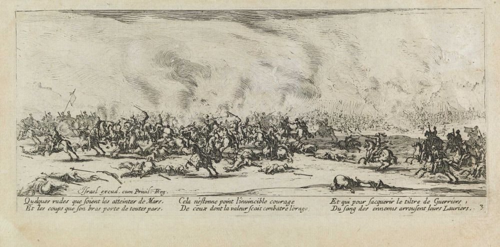 La battaglia, Les miseres et les mal-heures de la guerre, pl. 3 da Jacques Callot