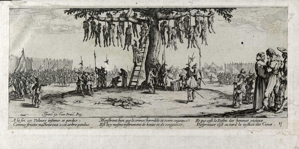 La tortura della forca (dettaglio) da Jacques Callot