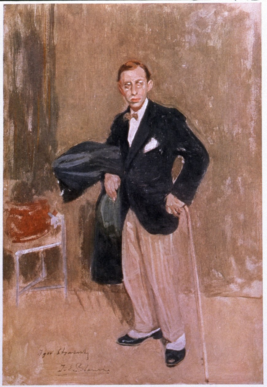 Igor Stravinsky, c.1916 da Jacques Emile Blanche