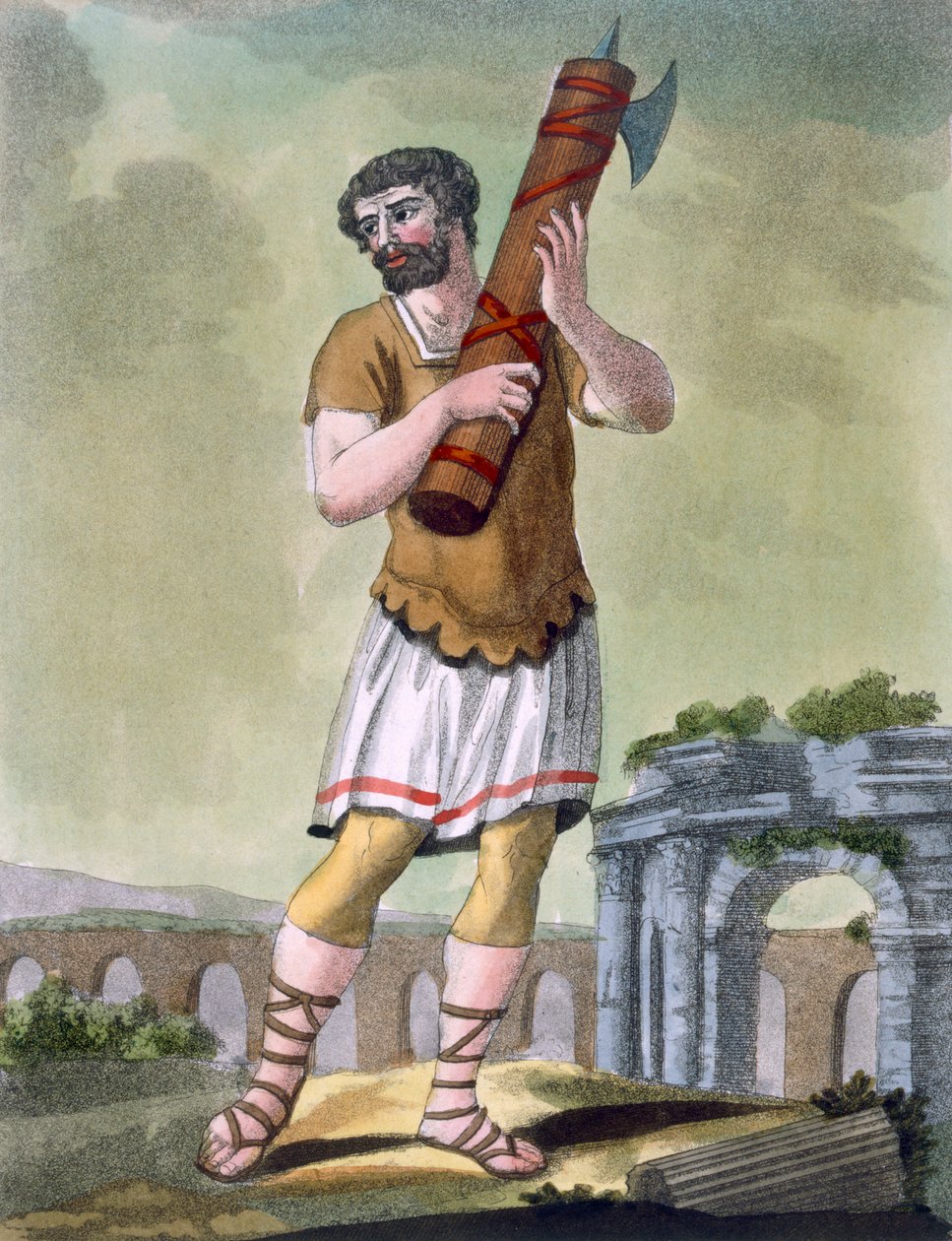 Un littore, portatore dei fasci, illustrazione da 