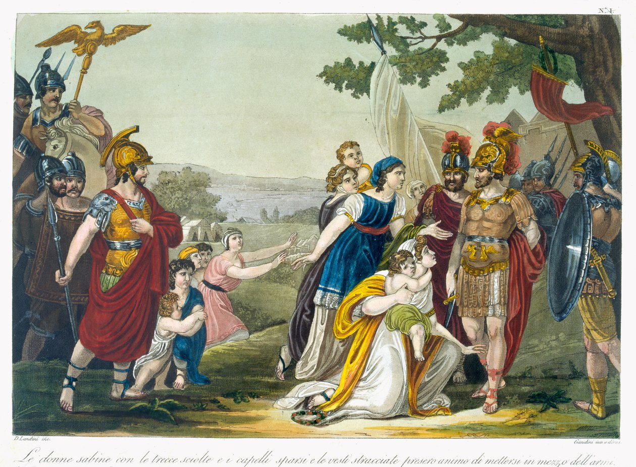 Le donne sabine, illustrazione da 