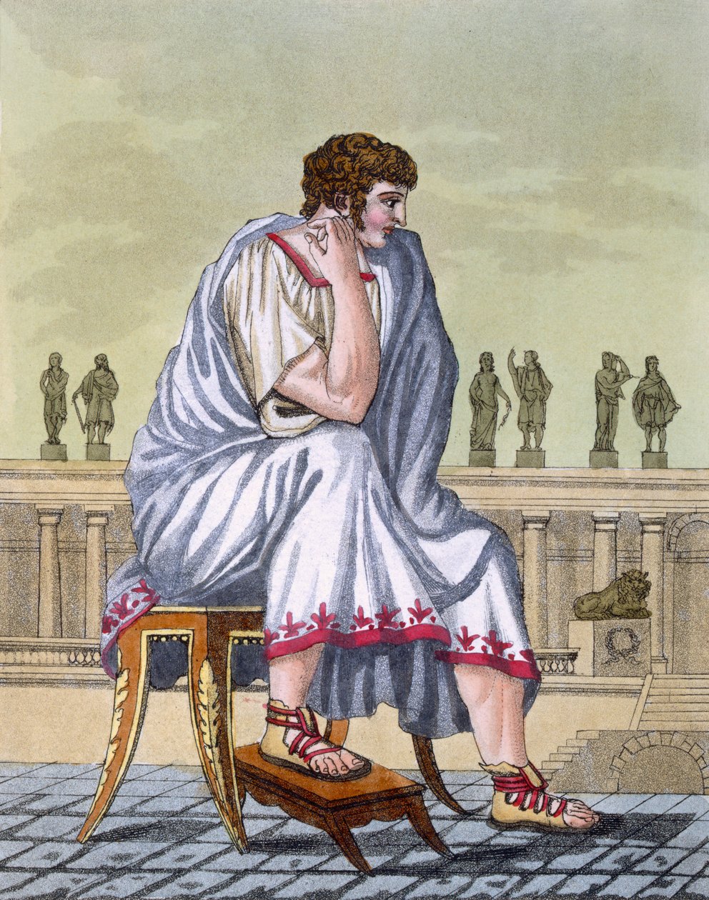Cittadino romano, un foglio da 'L'Antica Roma', inciso da Labrousse ...