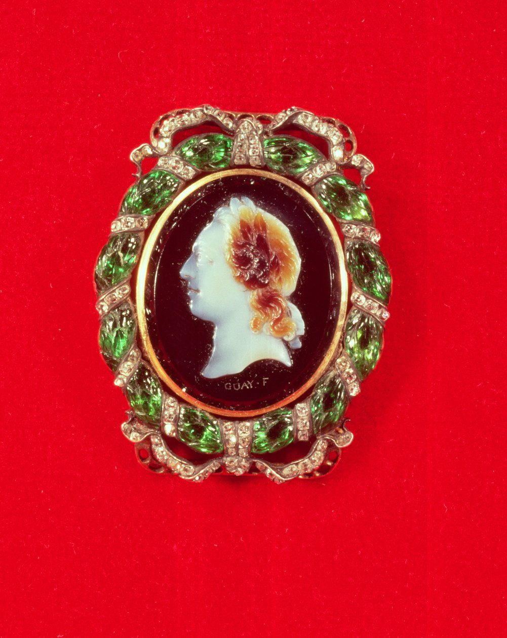 Cammeo di Luigi XV (1710-74) da un braccialetto indossato da Madame de Pompadour da Jacques Guay