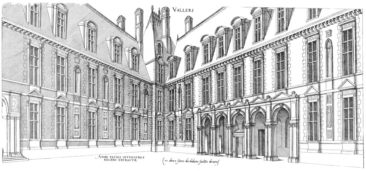 Incisione da Le premier volume des plus excellents Bastiments de France da Jacques I Androuet du Cerceau