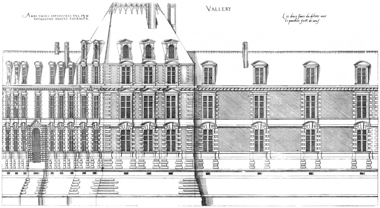 Incisione da Le premier volume des plus excellents Bastiments de France da Jacques I Androuet du Cerceau