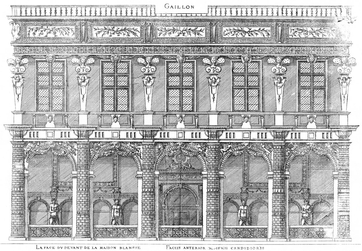 Incisione da Le premier volume des plus excellents Bastiments de France da Jacques I Androuet du Cerceau