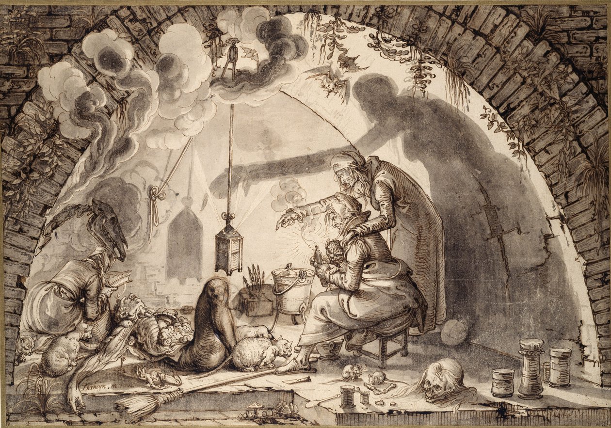 La cucina di una strega, c.1600 da Jacques II de Gheyn