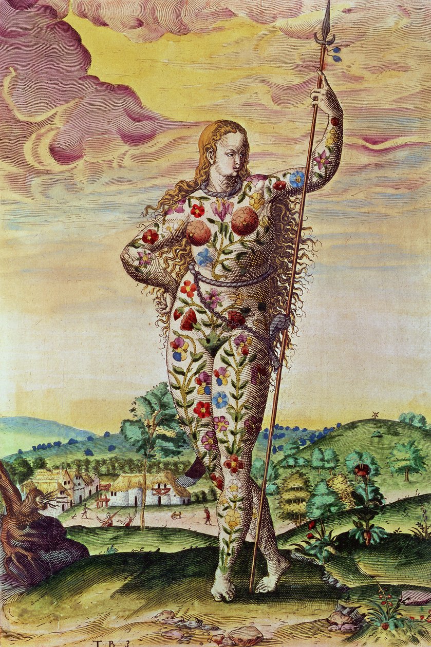 Una giovane donna pitta, da 