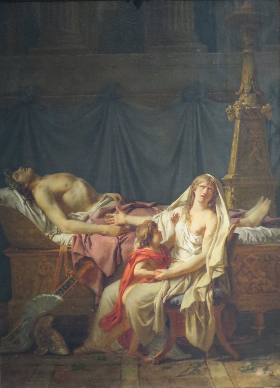 Andromaca piange Ettore da Jacques Louis David