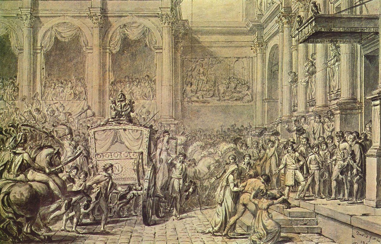 Arrivo di Napoleone davanti al municipio da Jacques Louis David