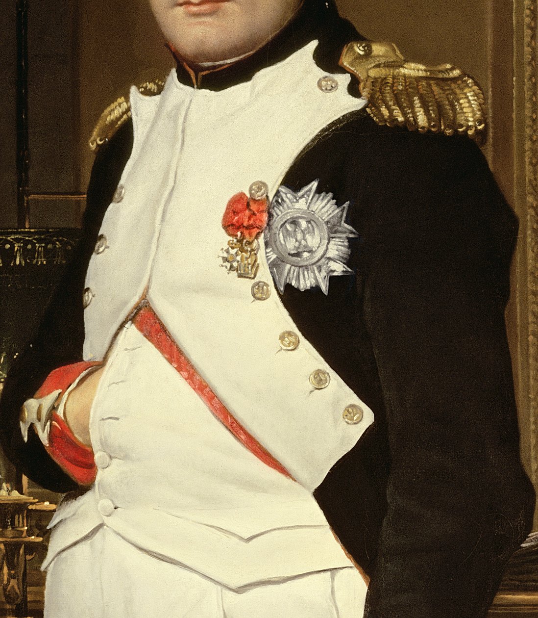 Napoleone Bonaparte nel suo studio, 1812 (dettaglio) da Jacques Louis David