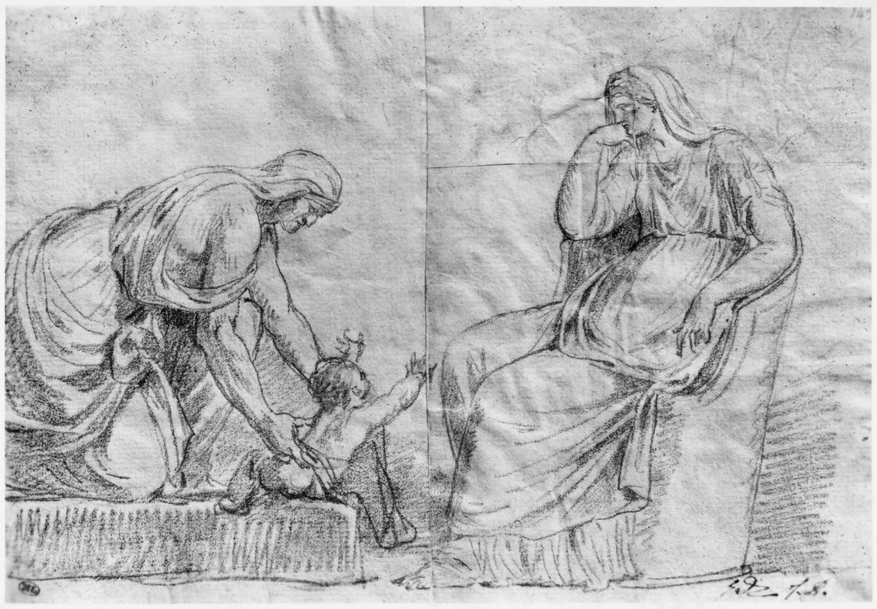 Scena di gineceo da Jacques Louis David