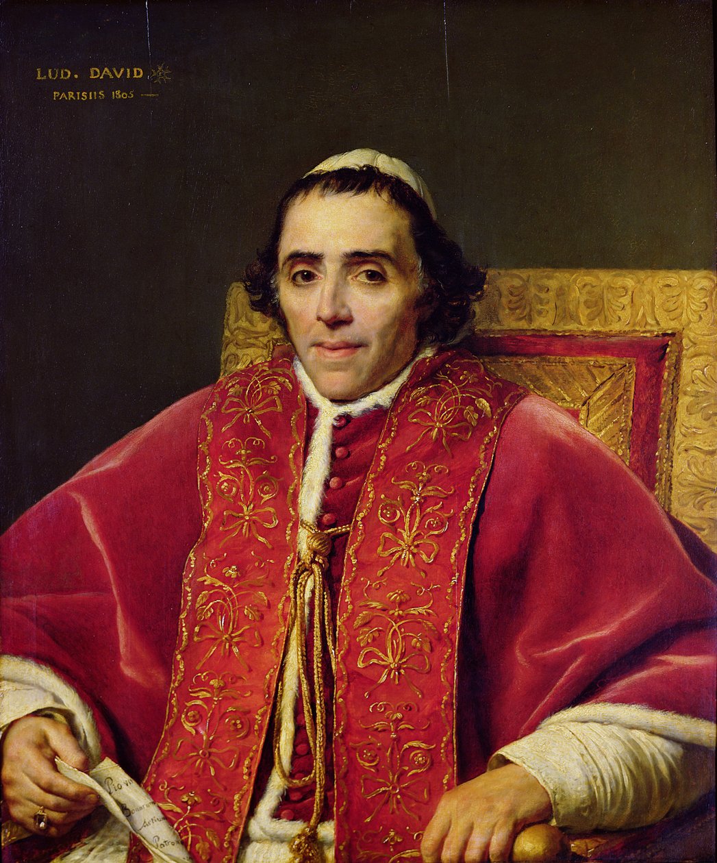 Ritratto di Papa Pio VII (1742-1823), 1805 da Jacques Louis David
