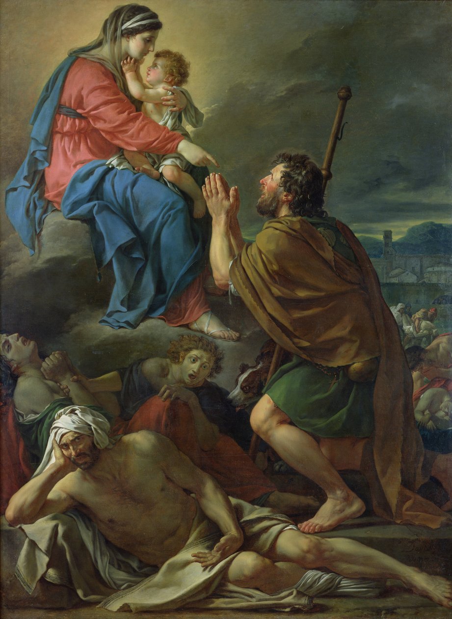 San Rocco che prega la Vergine per la fine della peste, 1780 da Jacques Louis David