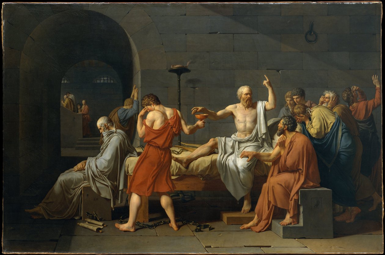 La morte di Socrate da Jacques Louis David