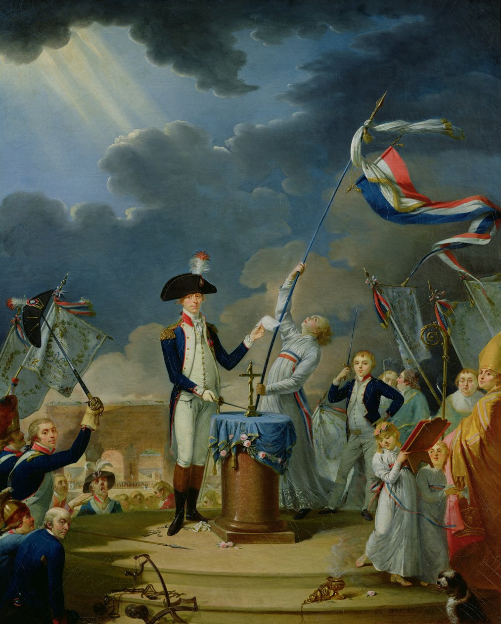 Il giuramento di Lafayette alla Festa della Federazione, 14 luglio 1790, 1791 da Jacques Louis David