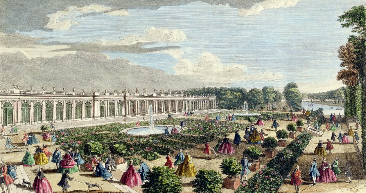 Vista del Castello di Trianon, verso il Parterre da Jacques Rigaud