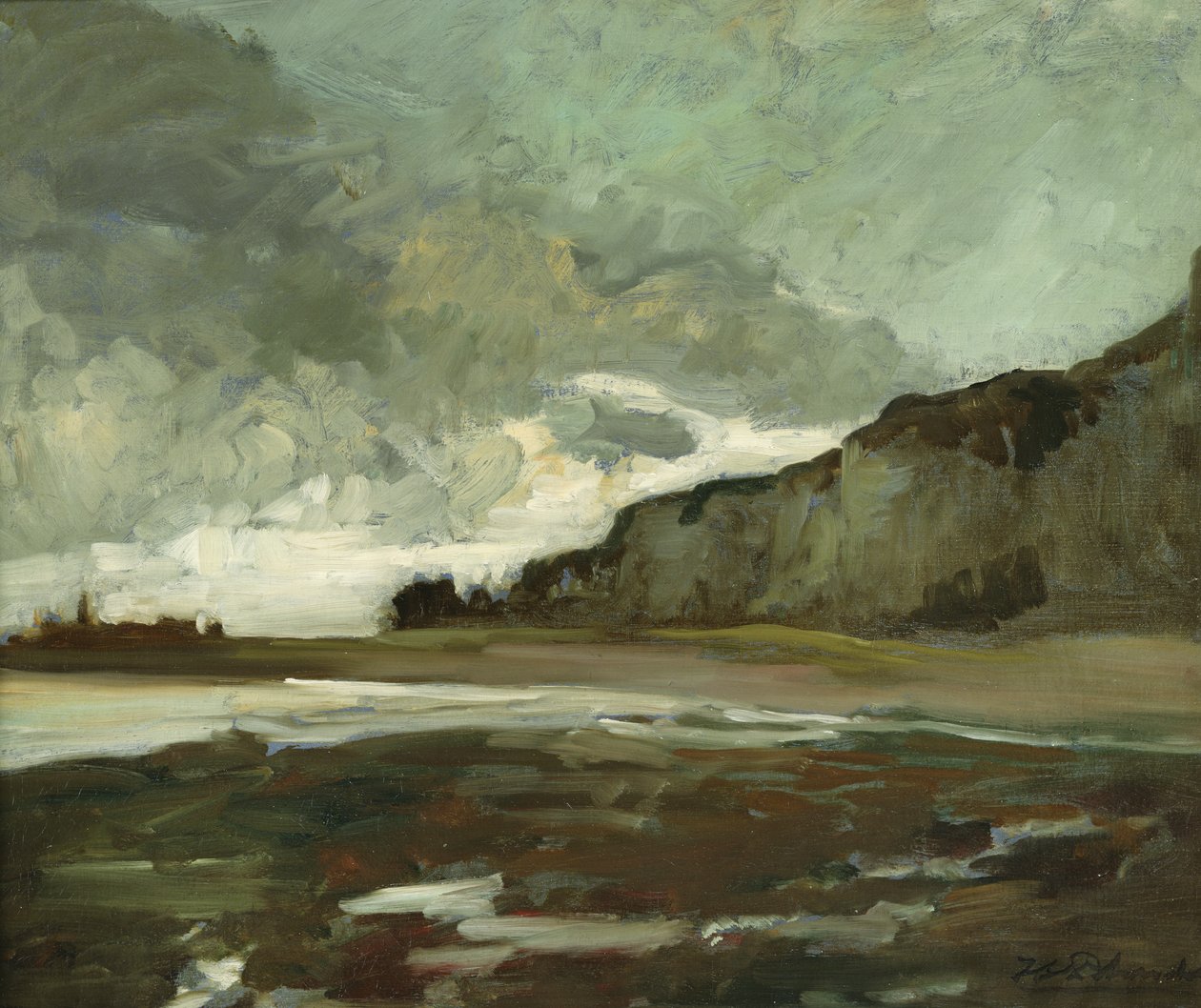 Le falesie a Dieppe da Jacques Emile Blanche