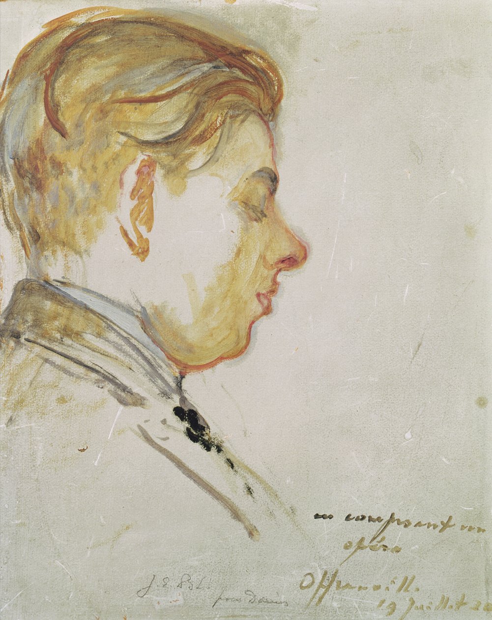 Studio per un Ritratto di Francis Poulenc (1899-1963) 19 luglio 1920 da Jacques Emile Blanche