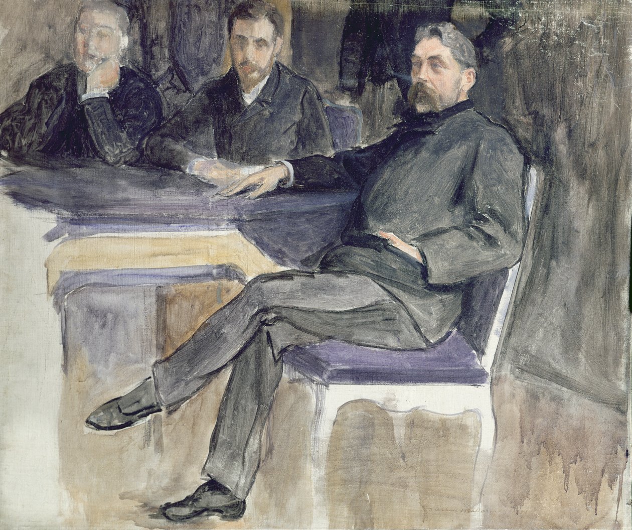 Studio per un ritratto di Stephane Mallarme (1842-98) e i suoi amici da 