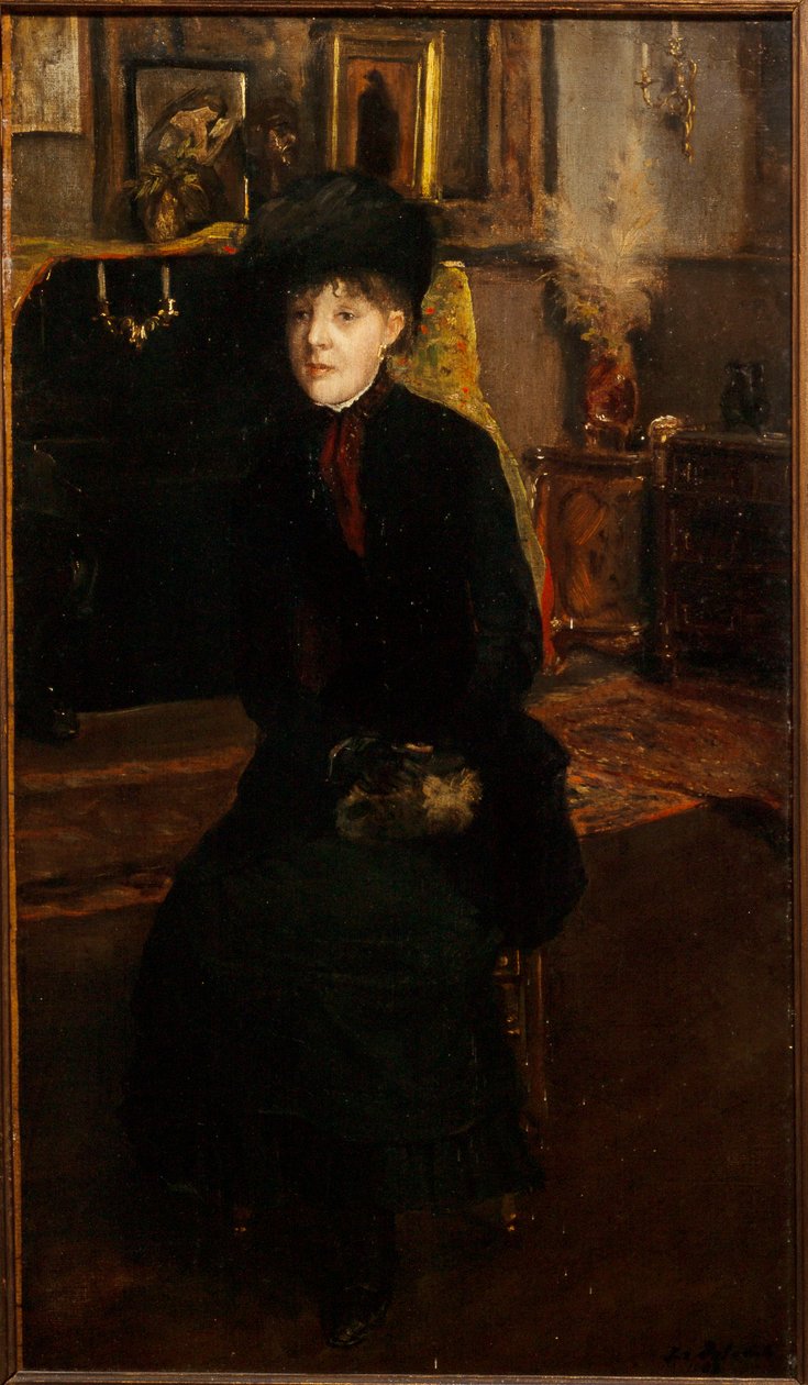 Francese: Ritratto di Mary Cassat (1845-1926), pittrice da Jacques Emile Blanche