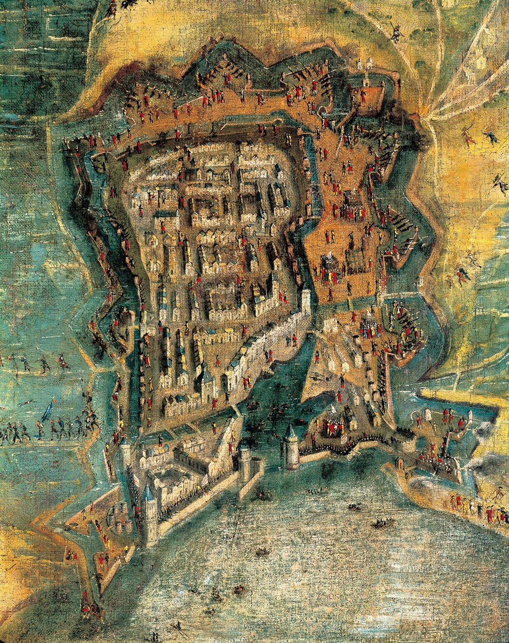Assedio di La Rochelle da Jacques (after) Callot