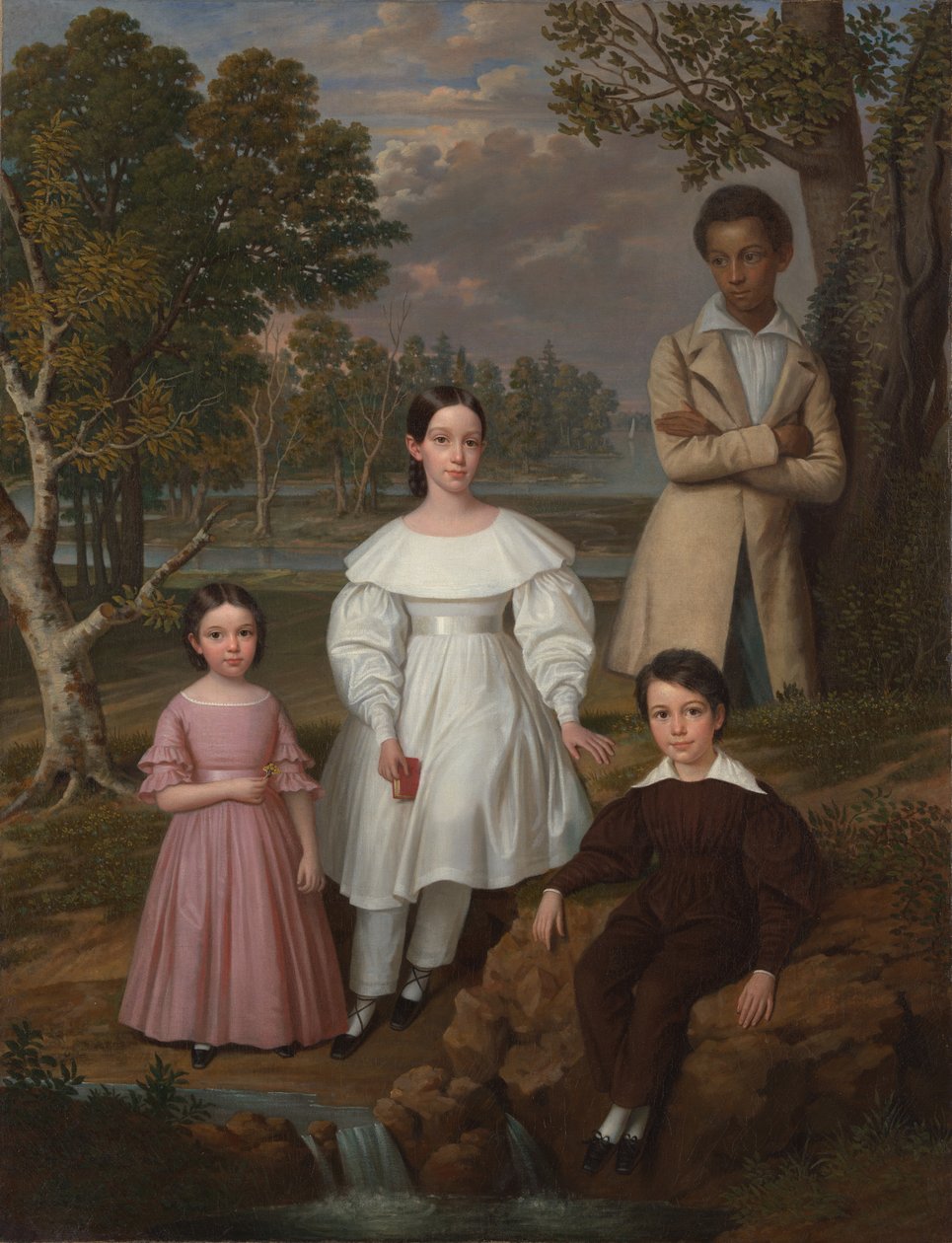 Bélizaire e i bambini Frey, 1837 circa (olio su tela) da Jacques (attr. to) Amans
