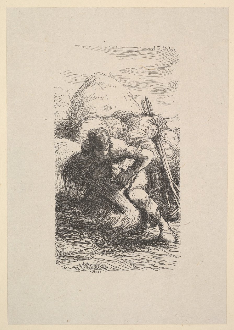 Il legatore di covoni da Jacques Adrien Lavieille