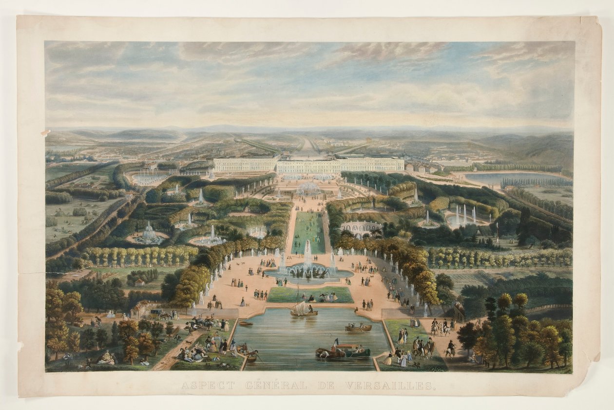 Aspetto generale di Versailles da Jacques Alphonse Testard