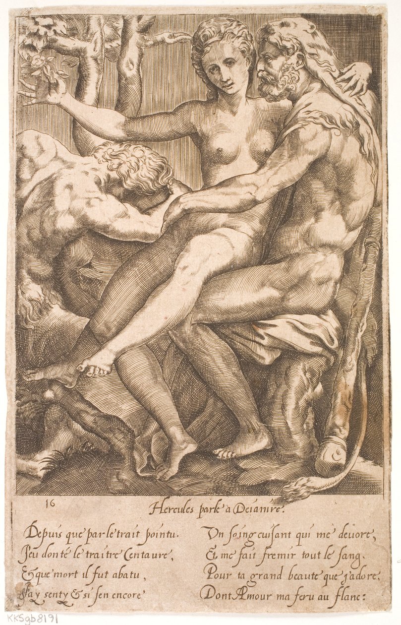 Ercole e Deianira da Jacques Androuet Ducerceau d.Æ.